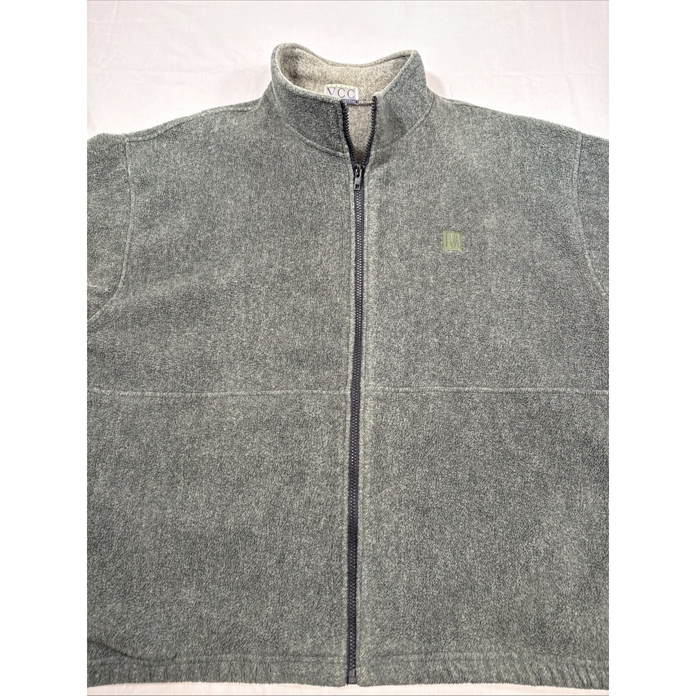 JACKET HEAVY‎ Fleece MENS XL Full Zip VANTAGE VTG VCC HEATHERED GREEN